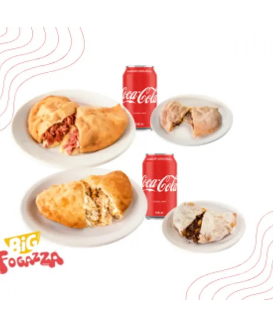 3 Fogazzas (20cm) pra Galera